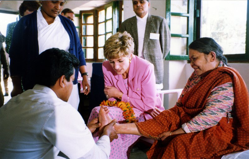 Princess Diana visits Anandaban Hospital in 1993