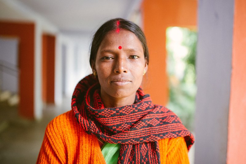 Lavanya just after she had started treatment for leprosy at Purulia Hospital in India