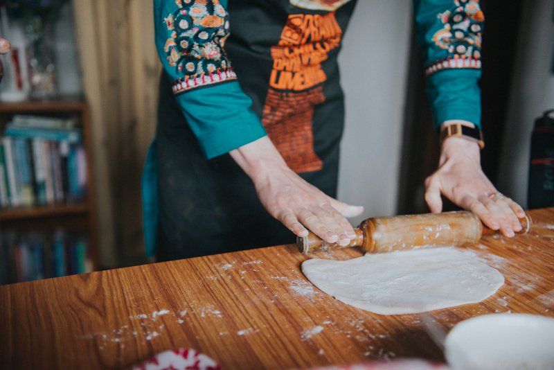 Rolling out the dough