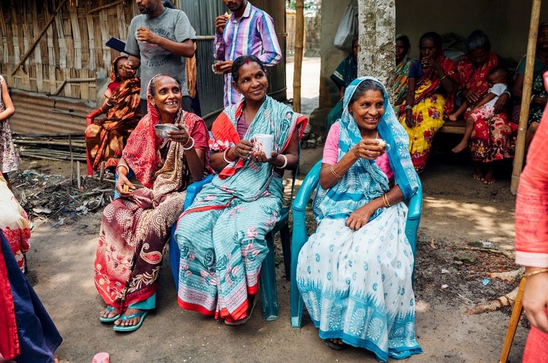 Aloka and her friends from the self-help group