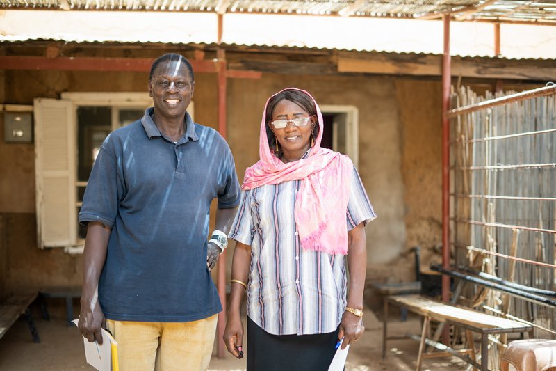 John and Seela, who work at the Aburoff Clinic.