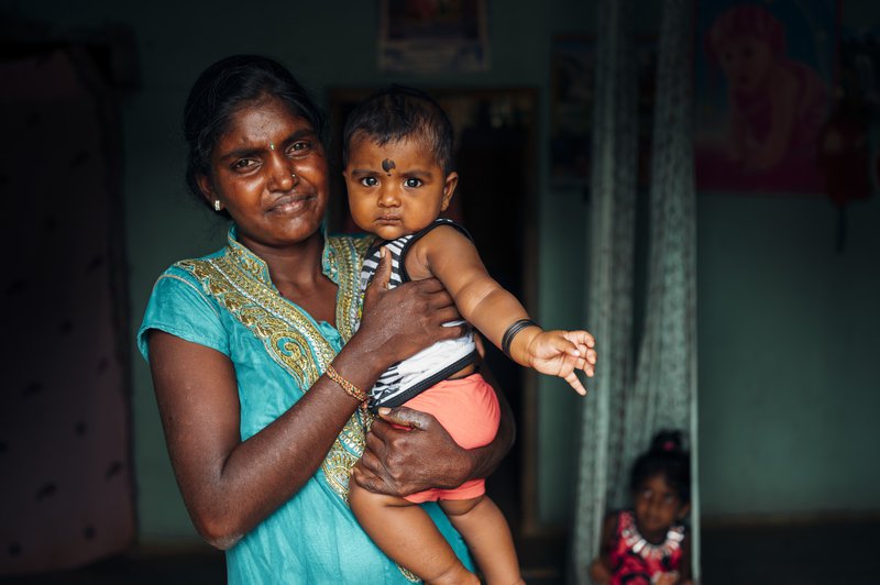 Sugnathini was diagnosed with leprosy after a screening programme in her village in Sri Lanka