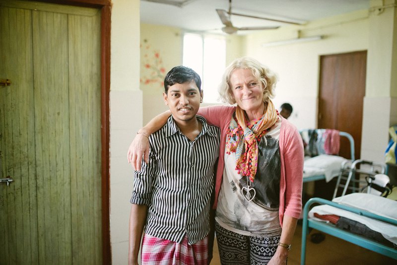 Jutlen and Helen meet at Premananda Hospital